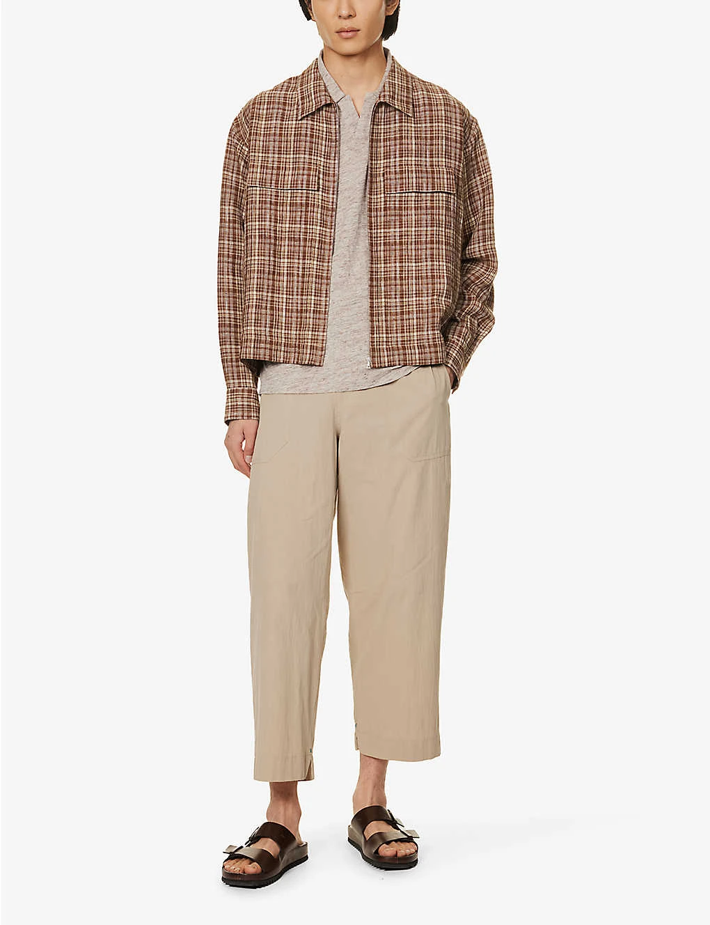 Sunspel Split-hem Short-sleeved Regular-fit Linen Polo Shirt 4 Sunspel Split-hem Short-sleeved Regular-fit Linen Polo Shirt - Image 2