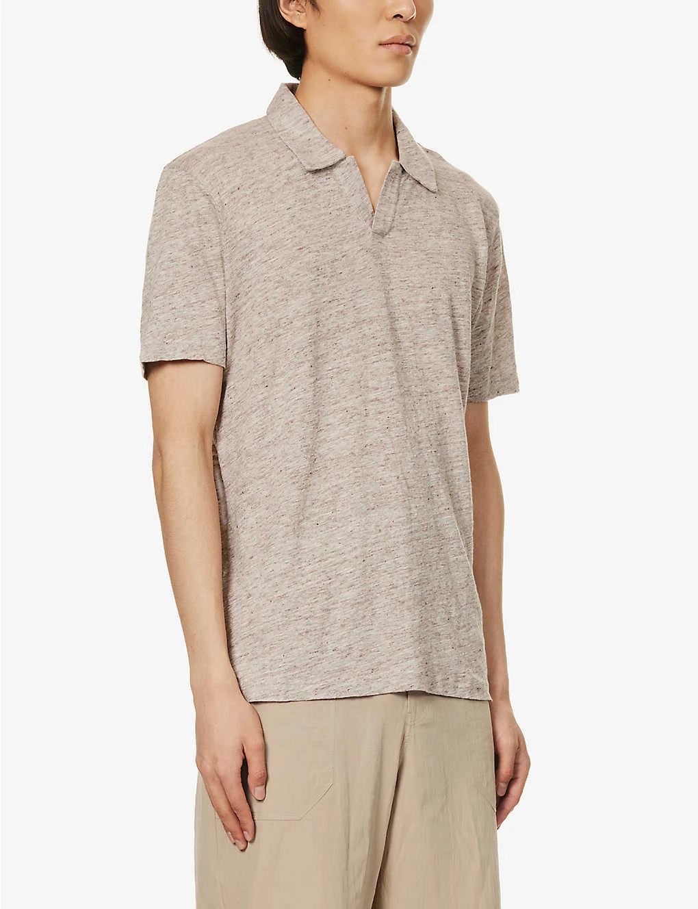 Sunspel Split-hem Short-sleeved Regular-fit Linen Polo Shirt 5 Sunspel Split-hem Short-sleeved Regular-fit Linen Polo Shirt - Image 3