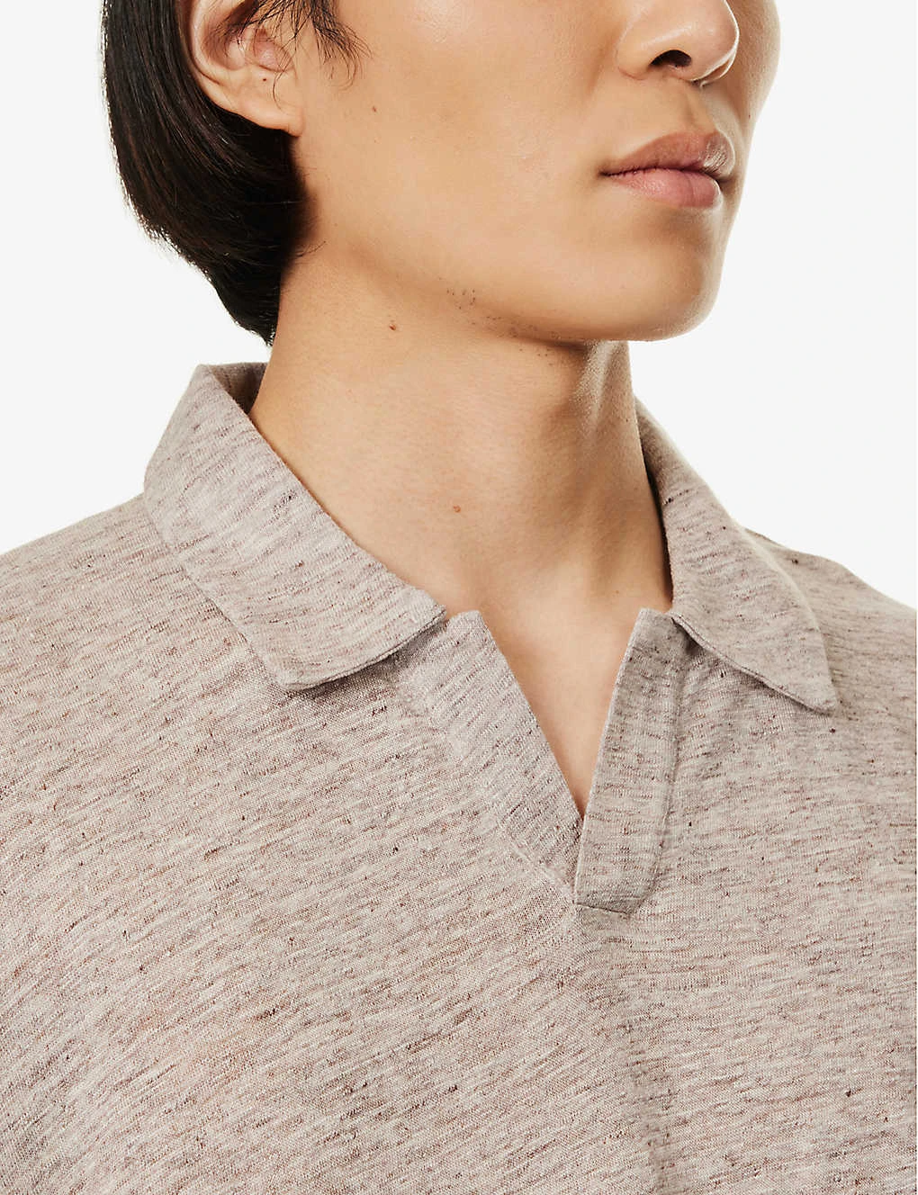 Sunspel Split-hem Short-sleeved Regular-fit Linen Polo Shirt 7 Sunspel Split-hem Short-sleeved Regular-fit Linen Polo Shirt - Image 5