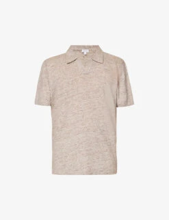 Sunspel Split-hem Short-sleeved Regular-fit Linen Polo Shirt