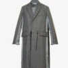 Sacai Relaxed-fit Drawstring-waist Wool Coat -KOOPES Clothing Shop R04182039 GREY M