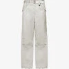 Sacai Flap-pocket Regular-fit Wide-leg Cotton-twill Trousers -KOOPES Clothing Shop R04182044 LIGHTGREY M