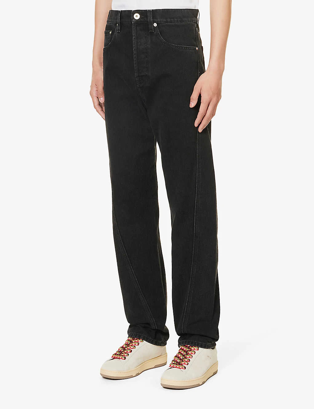 Lanvin Twisted Brand-patch Slim-fit Jeans 5 Lanvin Twisted Brand-patch Slim-fit Jeans - Image 3