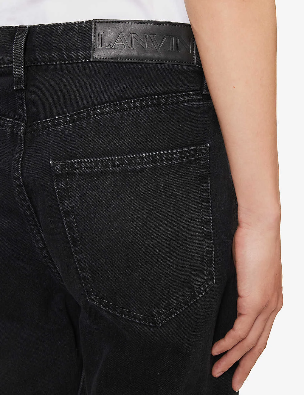 Lanvin Twisted Brand-patch Slim-fit Jeans 7 Lanvin Twisted Brand-patch Slim-fit Jeans - Image 5