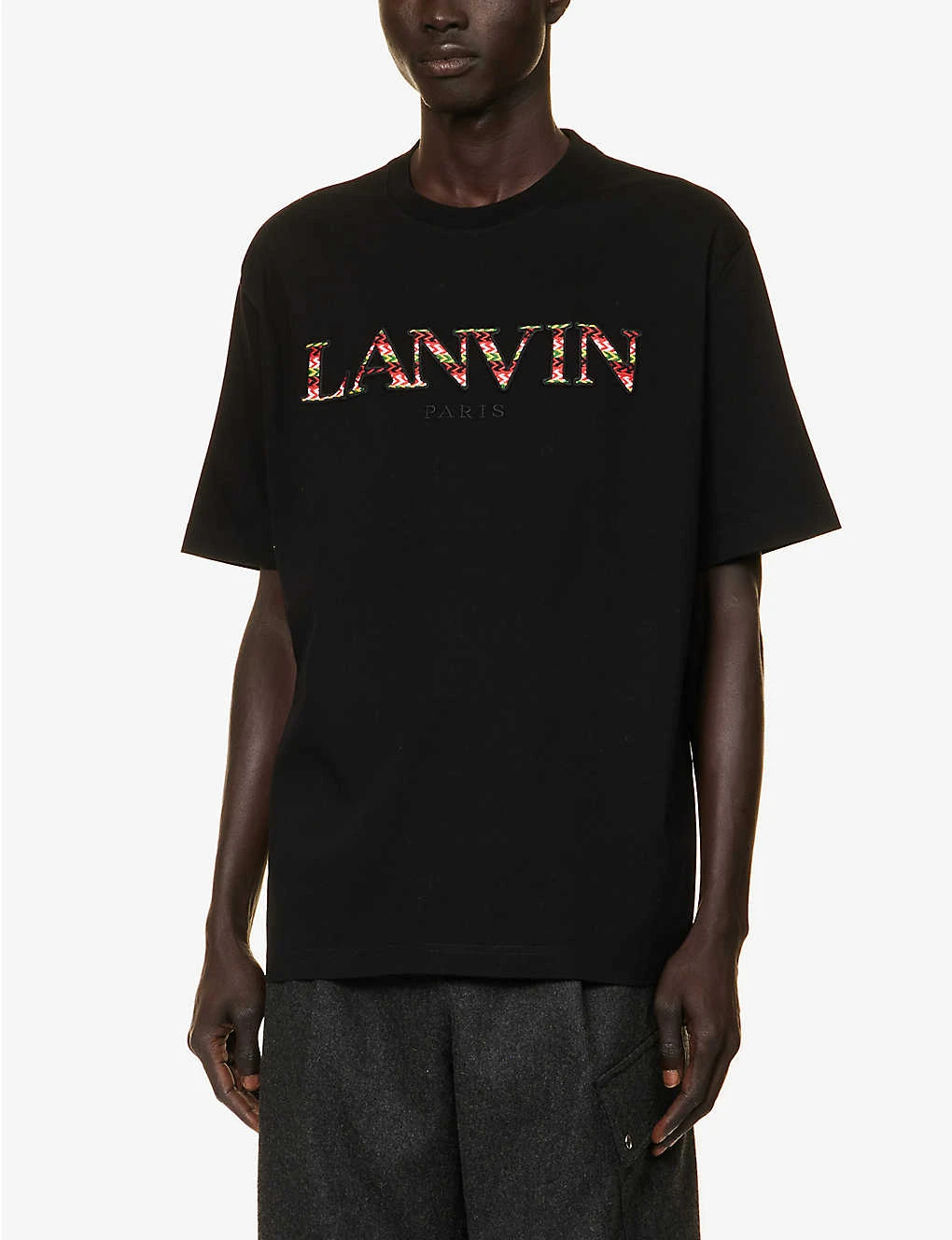 Lanvin Curb Brand-embroidered Boxy-fit Cotton-jersey T-shirt 5 Lanvin Curb Brand-embroidered Boxy-fit Cotton-jersey T-shirt - Image 3