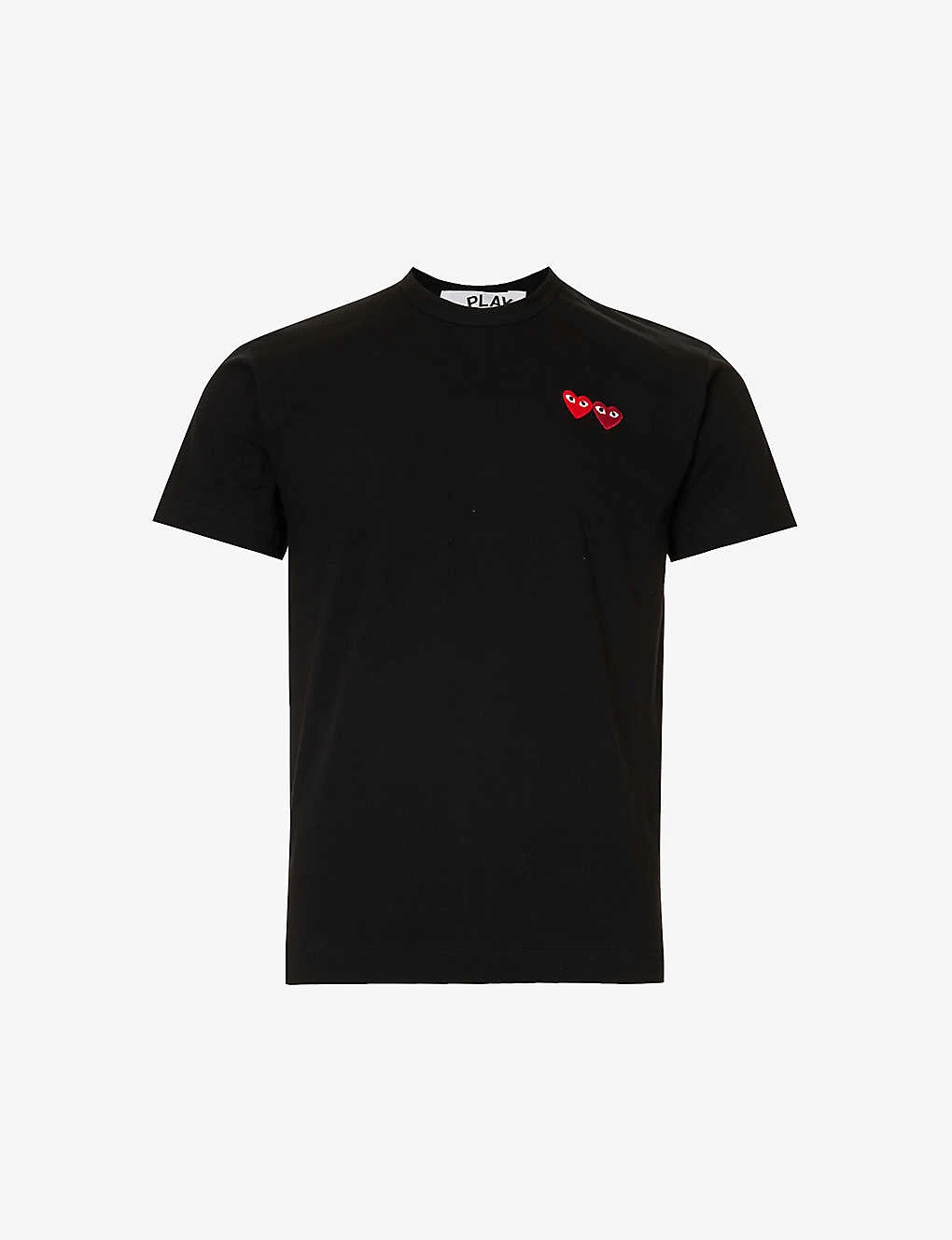 Comme Des Garçons Play Brand-embroidered Crewneck Cotton-jersey T-shirt 3 Comme Des Garçons Play Brand-embroidered Crewneck Cotton-jersey T-shirt