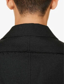 Jacquemus La Veste Disgreghi Raw-edge Regular-fit Wool Blazer 13 Jacquemus La Veste Disgreghi Raw-edge Regular-fit Wool Blazer -KOOPES Clothing Shop R04182820 BLACK ALT05
