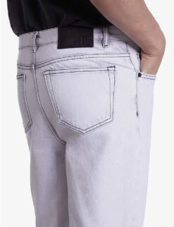 THE KOOPLES Bleached Straight-fit Cotton Jeans -KOOPES Clothing Shop R04183145 WHITEBLEACH ALT04