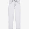 THE KOOPLES Bleached Straight-fit Cotton Jeans