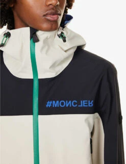 Granges Colour-blocked Hooded Stretch-woven Jacket -KOOPES Clothing Shop R04185991 WHITEBLACK ALT05