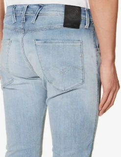 Replay Anbass Hyperflex Tapered-leg Slim-fit Stretch-denim Jeans -KOOPES Clothing Shop R04186397 MEDIUMBLUE ALT05