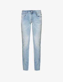 Replay Anbass Hyperflex Tapered-leg Slim-fit Stretch-denim Jeans