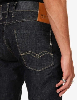Replay Anbass Regular-fit Tapered-leg Stretch-denim Jeans -KOOPES Clothing Shop R04186400 HAVANA ALT04