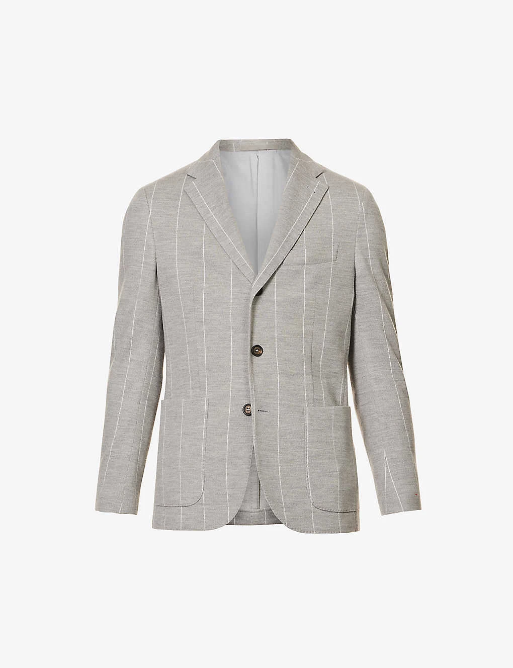 ELEVENTY Striped Single-breasted Cotton-blend Blazer 3 ELEVENTY Striped Single-breasted Cotton-blend Blazer