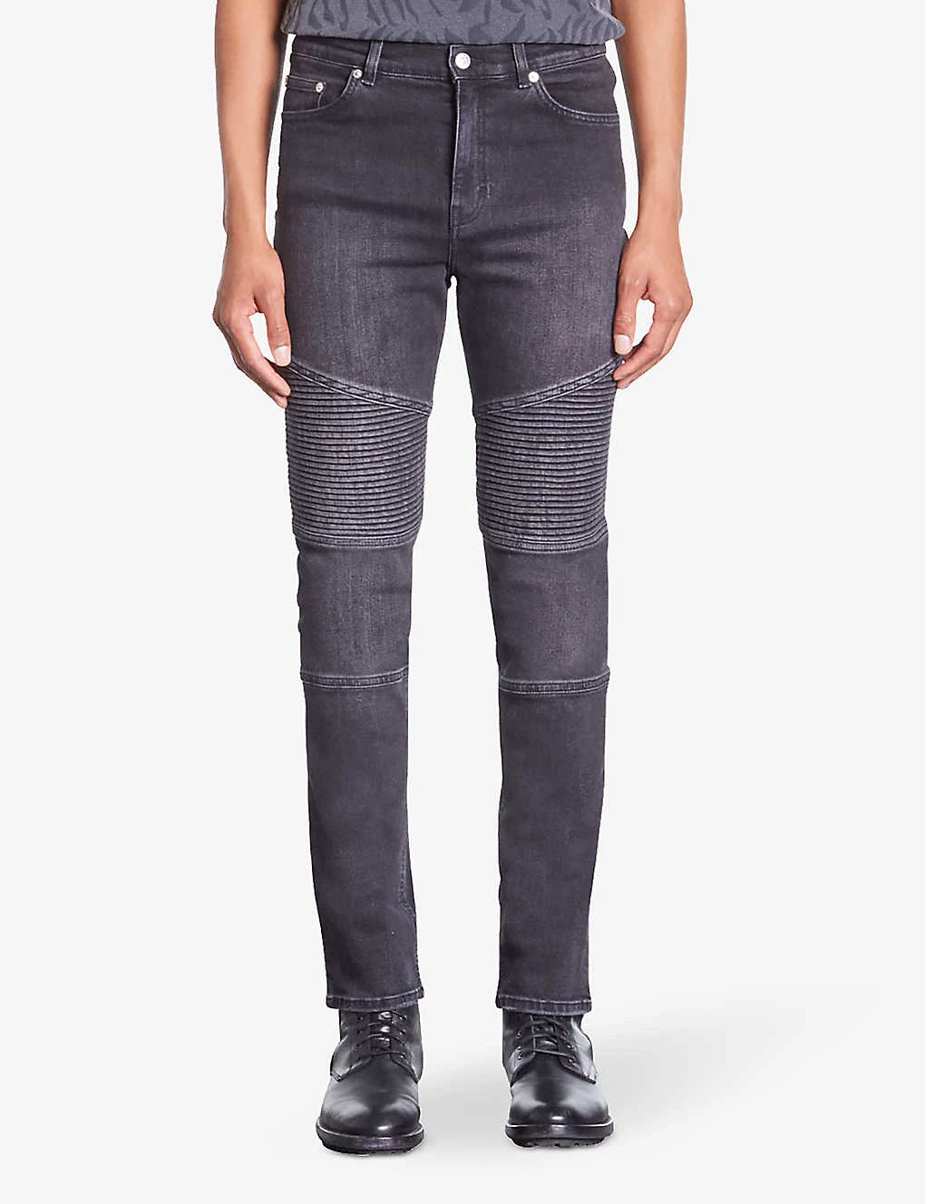 THE KOOPLES Slim-fit Jacron-embossed Stretch-denim Jeans 5 THE KOOPLES Slim-fit Jacron-embossed Stretch-denim Jeans - Image 3