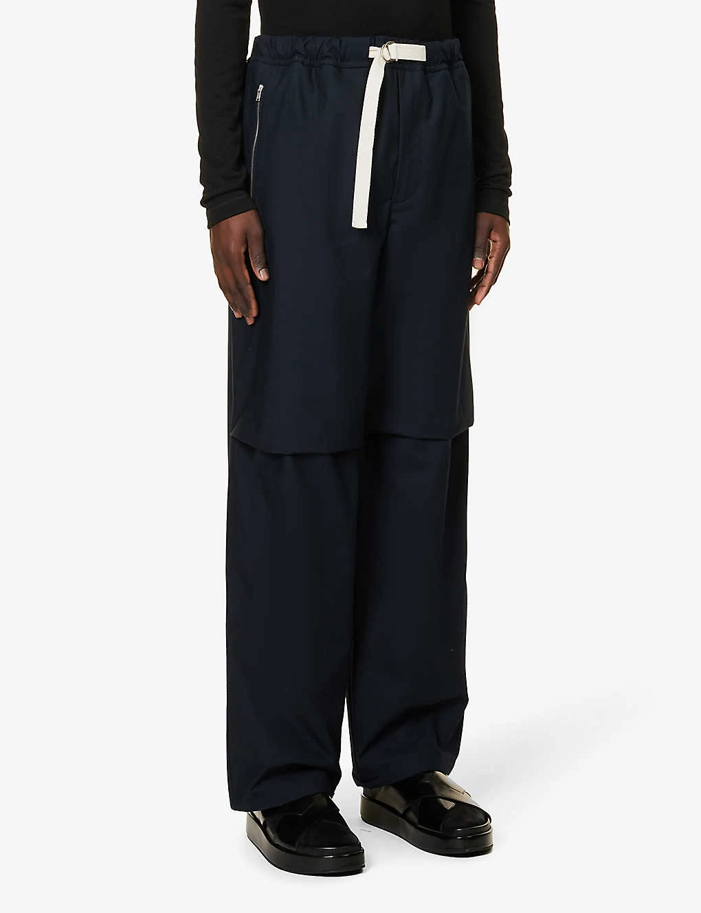 Jil Sander Drawstring-waistband Relaxed-fit Straight-leg Cotton Trousers 5 Jil Sander Drawstring-waistband Relaxed-fit Straight-leg Cotton Trousers - Image 3
