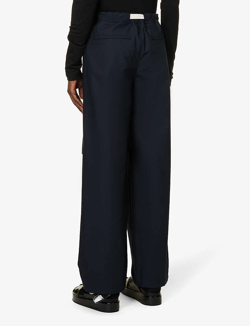Jil Sander Drawstring-waistband Relaxed-fit Straight-leg Cotton Trousers 6 Jil Sander Drawstring-waistband Relaxed-fit Straight-leg Cotton Trousers - Image 4
