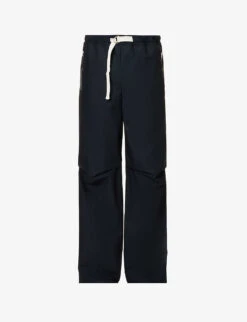 Jil Sander Drawstring-waistband Relaxed-fit Straight-leg Cotton Trousers