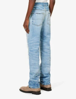 Amiri Aloha MX1 Distressed Straight-leg Jeans -KOOPES Clothing Shop R04188183 FADEDINDIGO ALT03