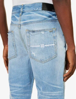 Amiri Aloha MX1 Distressed Straight-leg Jeans -KOOPES Clothing Shop R04188183 FADEDINDIGO ALT05
