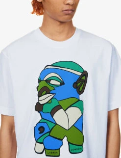 Nomoli Graphic-print Organic Cotton-jersey T-shirt -KOOPES Clothing Shop R04188272 WHITE ALT04