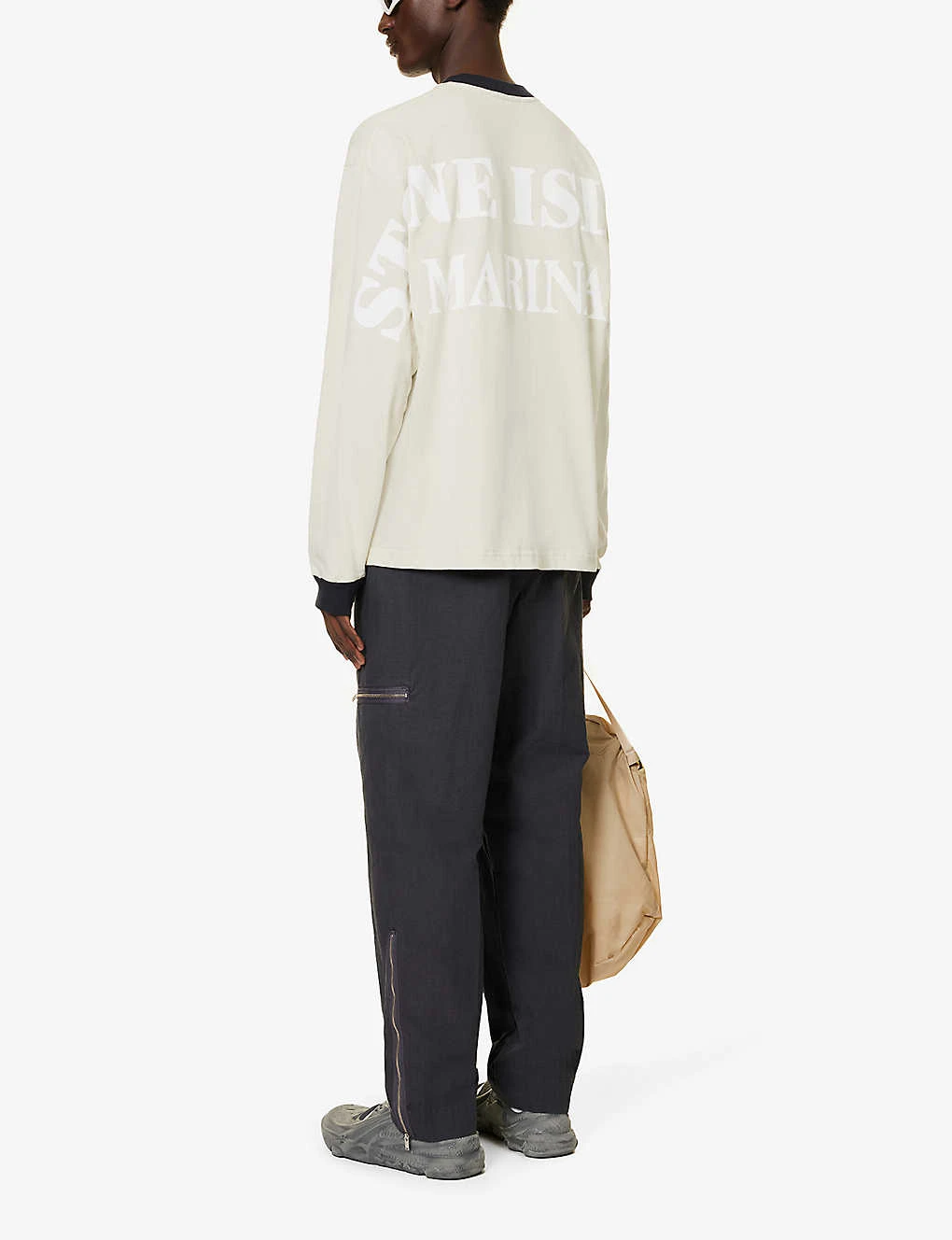 Stone Island Marina Brand-print Long-sleeved Cotton-jersey T-shirt 4 Stone Island Marina Brand-print Long-sleeved Cotton-jersey T-shirt - Image 2