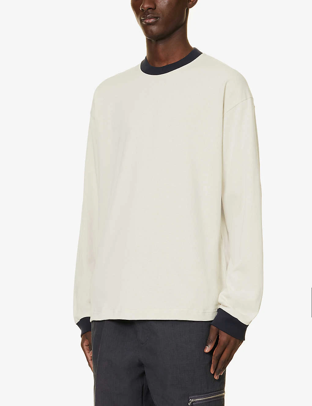 Stone Island Marina Brand-print Long-sleeved Cotton-jersey T-shirt 5 Stone Island Marina Brand-print Long-sleeved Cotton-jersey T-shirt - Image 3