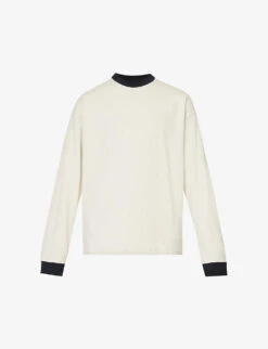 Stone Island Marina Brand-print Long-sleeved Cotton-jersey T-shirt