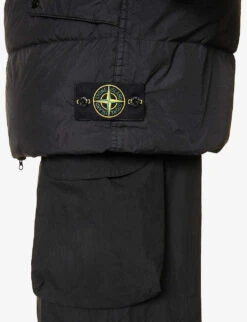 Stone Island Funnel-neck Brand-patch Regular-fit Shell-down Gilet -KOOPES Clothing Shop R04188743 BLACK ALT05