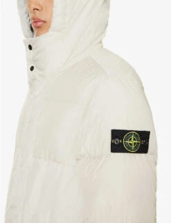 Stone Island Crinkle Reps Hooded Padded Shell-down Jacket -KOOPES Clothing Shop R04188745 PLASTER ALT05