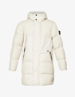 Stone Island Crinkle Reps Hooded Padded Shell-down Jacket