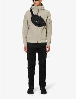 Funnel-neck Slip-pocket Regular-fit Stretch-woven Hooded Jacket -KOOPES Clothing Shop R04189352 SILVERSAGE ALT01