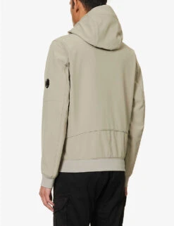 Funnel-neck Slip-pocket Regular-fit Stretch-woven Hooded Jacket -KOOPES Clothing Shop R04189352 SILVERSAGE ALT03