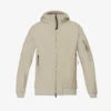 Funnel-neck Slip-pocket Regular-fit Stretch-woven Hooded Jacket -KOOPES Clothing Shop R04189352 SILVERSAGE M