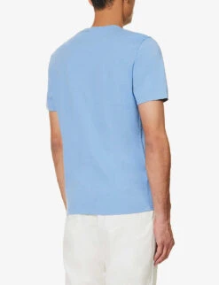 Graphic-print Crewneck Cotton-jersey T-shirt -KOOPES Clothing Shop R04189387 RIVIERA ALT03