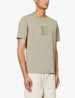 Metropolis Mercerised Cotton-jersey T-shirt -KOOPES Clothing Shop R04189408 SILVERSAGE ALT02