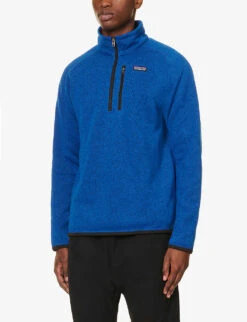 Patagonia Better Sweater Brand-patch Stand-collar Recycled-polyester Jumper -KOOPES Clothing Shop R04189535 PASSAGEBLUE ALT02