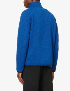 Patagonia Better Sweater Brand-patch Stand-collar Recycled-polyester Jumper -KOOPES Clothing Shop R04189535 PASSAGEBLUE ALT03