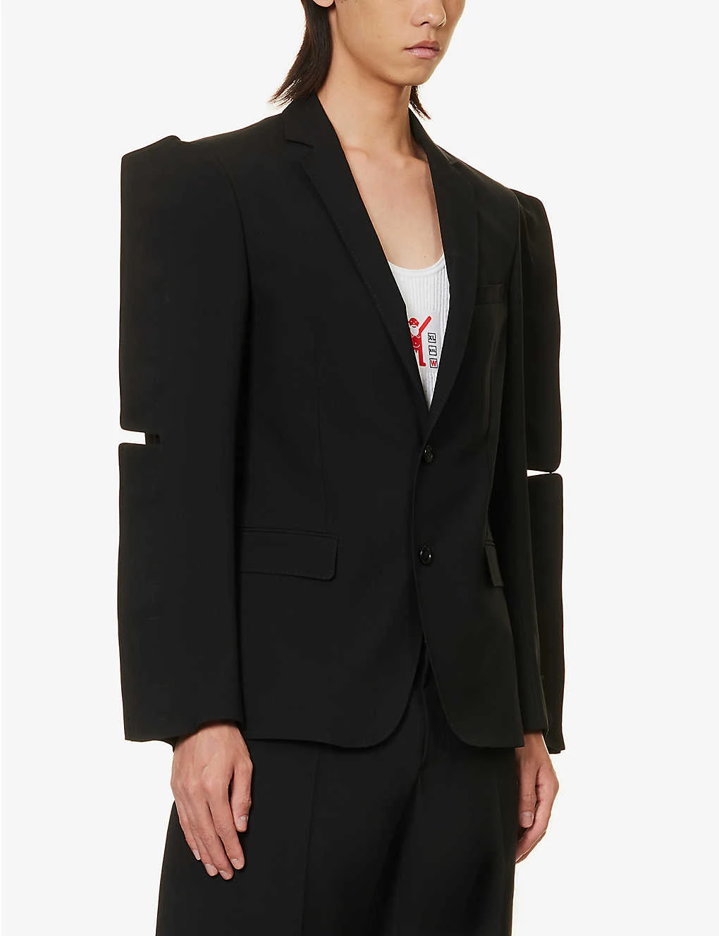 Icarus Padded-shoulder Slim-fit Wool Blazer 5 Icarus Padded-shoulder Slim-fit Wool Blazer - Image 3