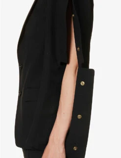 Icarus Padded-shoulder Slim-fit Wool Blazer 13 Icarus Padded-shoulder Slim-fit Wool Blazer -KOOPES Clothing Shop R04190815 BLACK ALT05