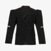Icarus Padded-shoulder Slim-fit Wool Blazer -KOOPES Clothing Shop R04190815 BLACK M