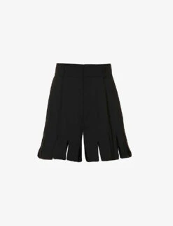 Sun Fringed-cuff Wool Shorts