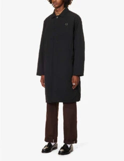 Fred Perry Brand-embroidered Slip-pocket Relaxed-fit Recycled-polyamide Jacket -KOOPES Clothing Shop R04191208 BLACK ALT02