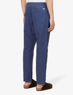 CITIZENS OF HUMANITY Delon Tapered-leg Mid-rise Cotton And Linen-blend Trousers 10 CITIZENS OF HUMANITY Delon Tapered-leg Mid-rise Cotton And Linen-blend Trousers -KOOPES Clothing Shop R04191342 LECOTEDKBLUE ALT03