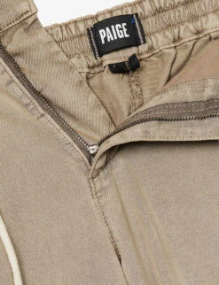 Paige Fraser Drawstring-waistband X-leg Slim-fit Stretch-woven Trousers -KOOPES Clothing Shop R04192296 VINTCOASTALBEIGE ALT06