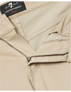 7 For All Mankind Brand-patch Belt-loop Regular-fit Stretch-denim Jeans -KOOPES Clothing Shop R04193317 BEIGE ALT06