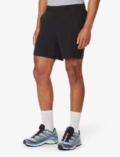 Lululemon Pace Breaker 7” Zipped-pocket Stretch Recycled-polyester Shorts -KOOPES Clothing Shop R04194025 BLACK ALT02