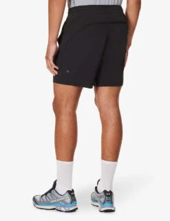 Lululemon Pace Breaker 7” Zipped-pocket Stretch Recycled-polyester Shorts -KOOPES Clothing Shop R04194025 BLACK ALT03