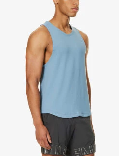 Lululemon License To Train Scoop-neck Stretch Recycled-polyester-blend Top -KOOPES Clothing Shop R04194030 UTILITYBLUE ALT02