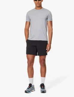 Lululemon The Fundamental Short-sleeved Stretch-jersey T-shirt -KOOPES Clothing Shop R04194031 RHINOGREY ALT01
